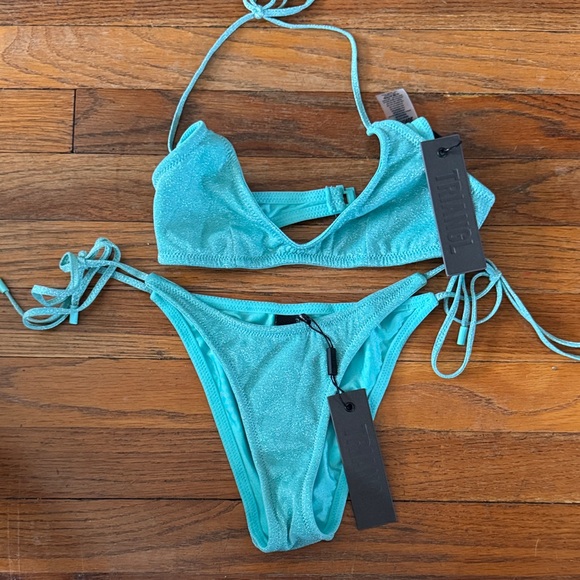 TRIANGL Shimmering Blue Bikini Set - Picture 1 of 1